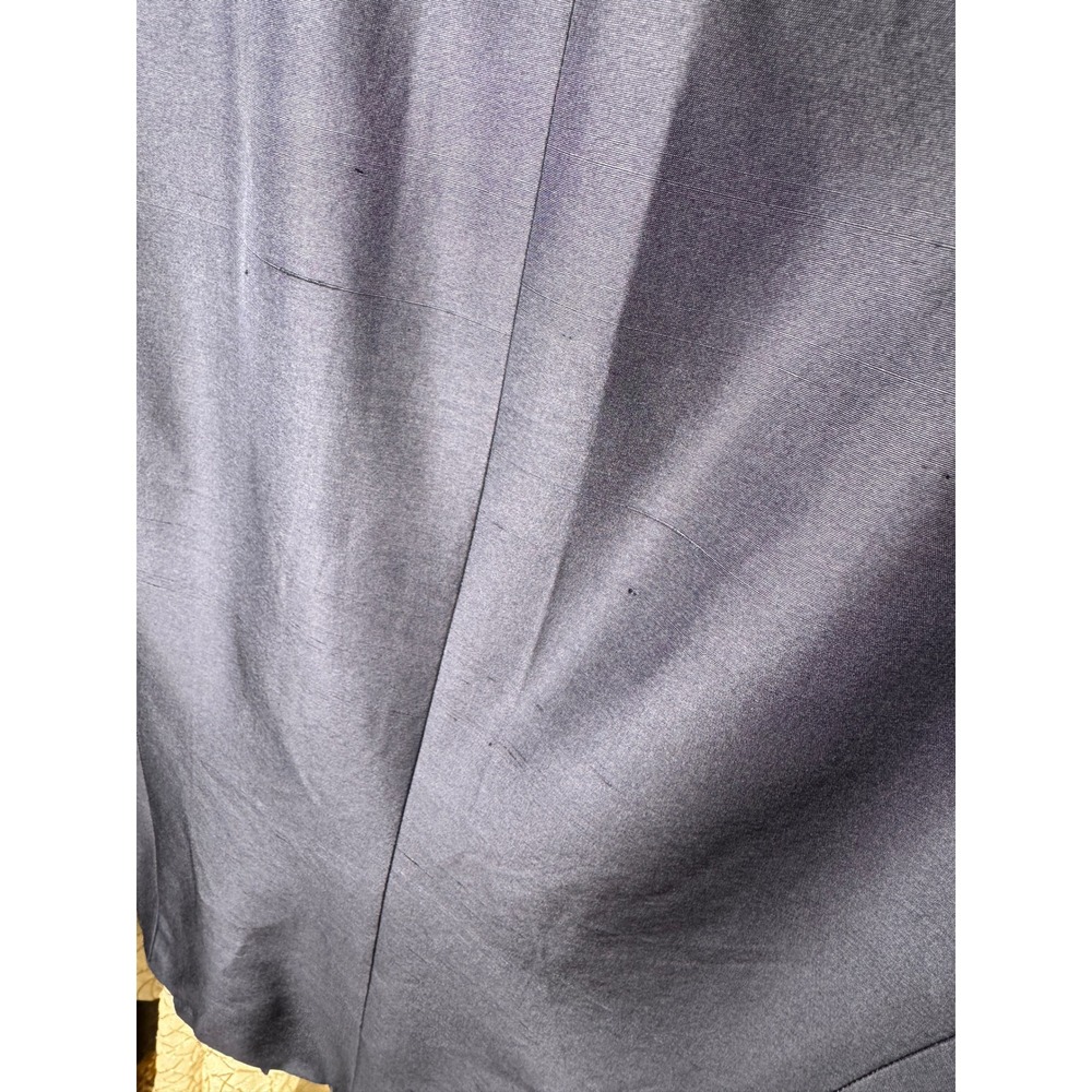 Y2K Adrianna Papell Petites 14P Navy 100% Silk Blazer Jacket NWT - Picture 8 of 8
